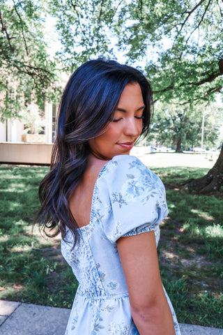 Day Blooms Denim Mini • Blue Floral