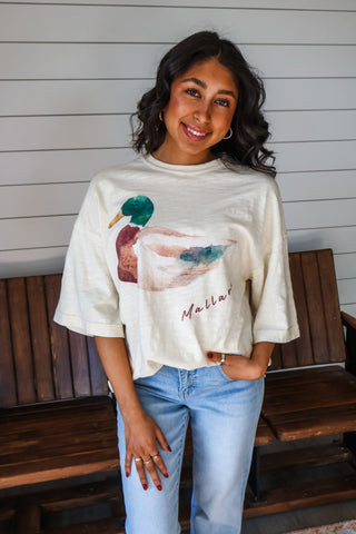 Mallard Muse Slub Tee • Pale Yellow