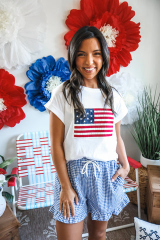 Star-Spangled Banner Top • White