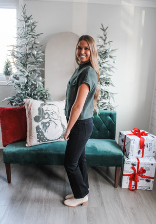 Polished Staple Pocket Sweater • Dark Forest