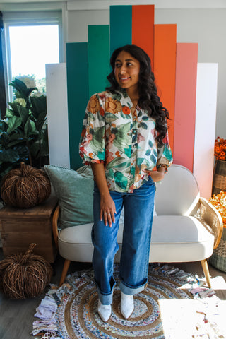 Flower Harvest • Cream Floral - FINAL SALE