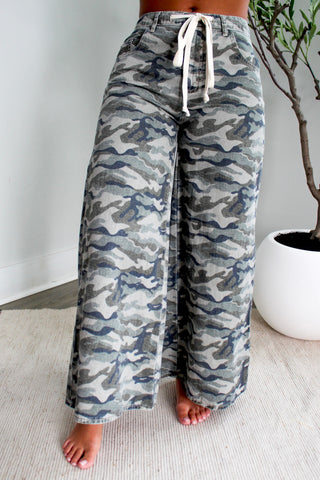 Charlie Camo Print Pants • Olive - FINAL SALE