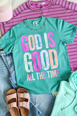 God Is Good Graphic Tee • Seafoam