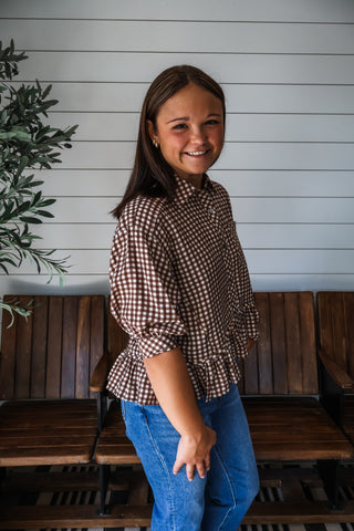 Falling For Gingham • Brown
