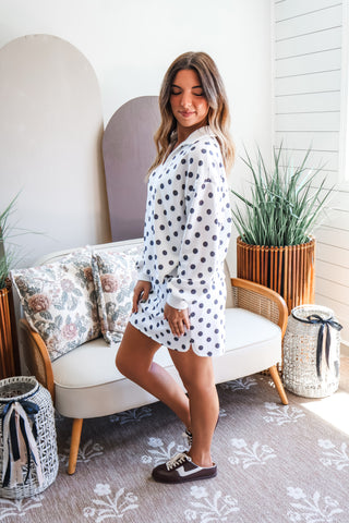 Fall Frenzy 8 • White Dotted Skirt Set - FINAL SALE