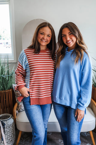 Happy Camper Pullover • Blue