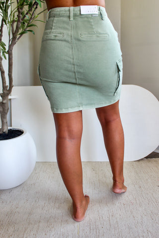 Summer Sale 29 • Cargo Pocket Denim Skirt - FINAL SALE