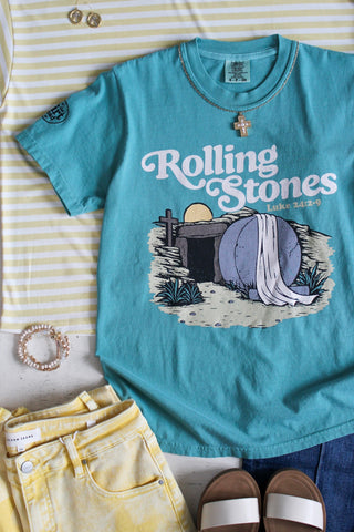 Rolling Stones Graphic Tee • Seafoam