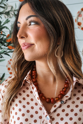Amber Glow Statement Necklace