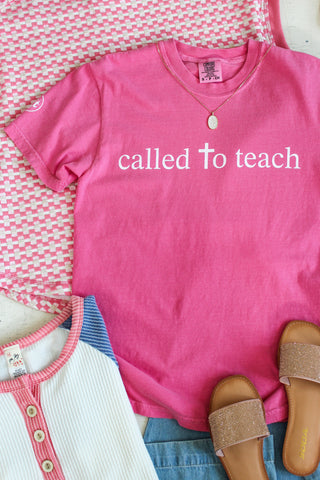 Called To Teach Graphic Tee • Pink