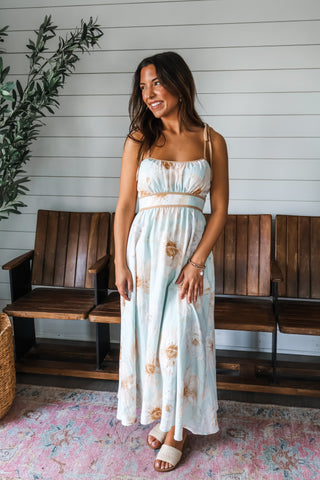 Dreamy Darling Floral Midi • Pastel Mint