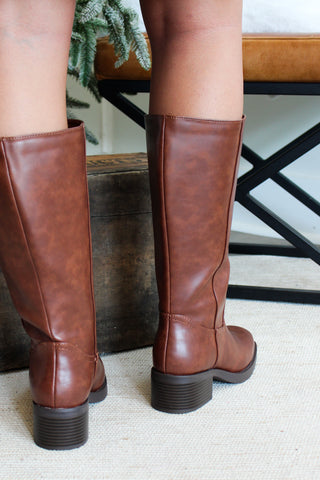 Darcy Tall Riding Boot • Cognac