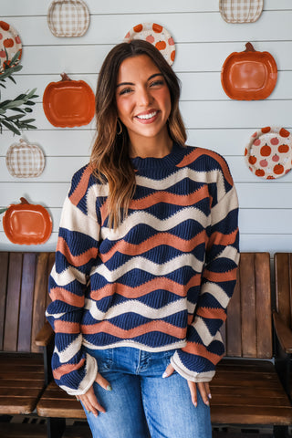 Fall Sweet Fall • Navy Multi
