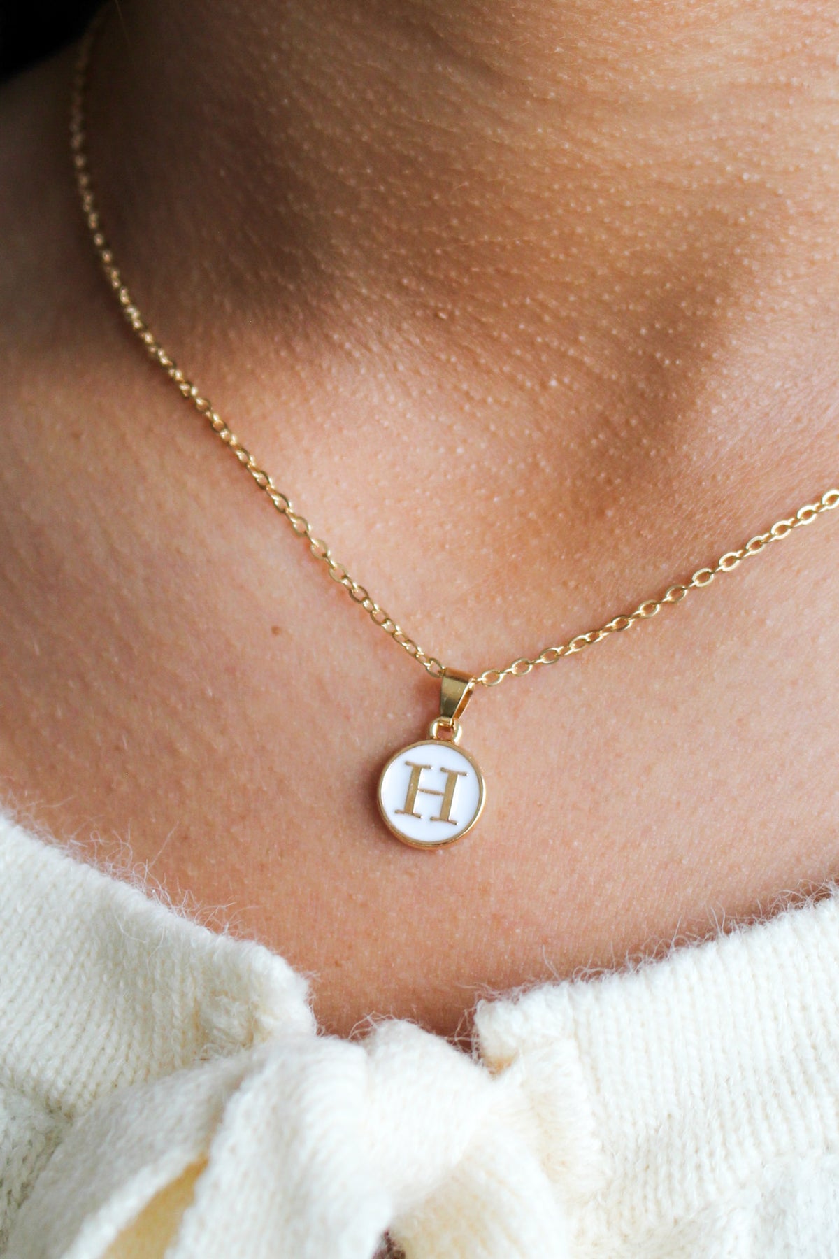 Forever Yours Initial Necklace • H