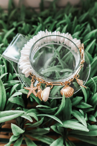 Coastal Bliss Charm Bracelet • White