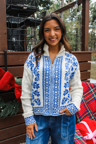 Snow Place Like Home • Cream/Blue