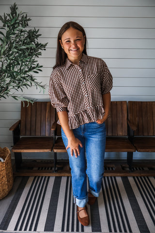 Falling For Gingham • Brown