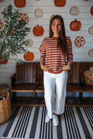 Pumpkin Spice Stripes • Rust