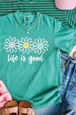 Life Is Good Graphic Tee • Seafoam
