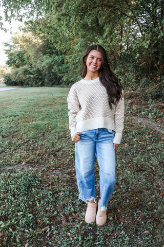 Sadie Geometric Sweater • Ivory