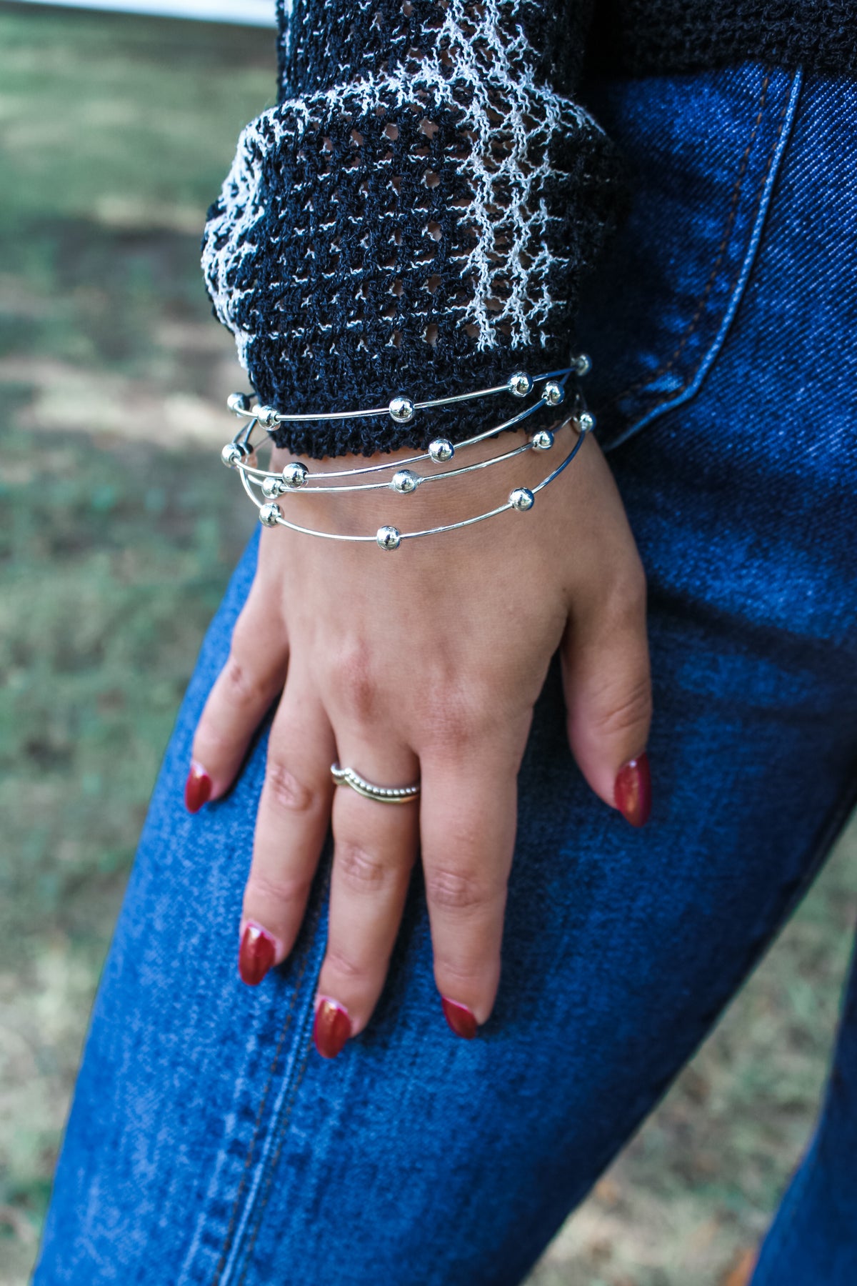 Now & Forever Bangle Set • Silver