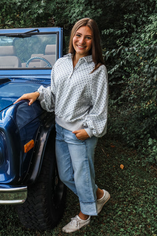 Dottie Snap Button Pullover • Heather Grey
