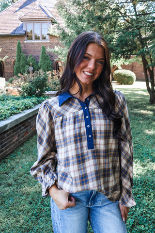 Farmhouse Charm • Blue Plaid