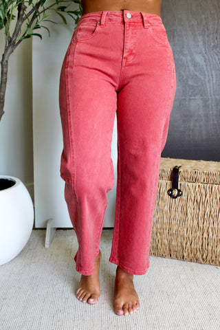 Celeste Paneled Wide Leg • Brick