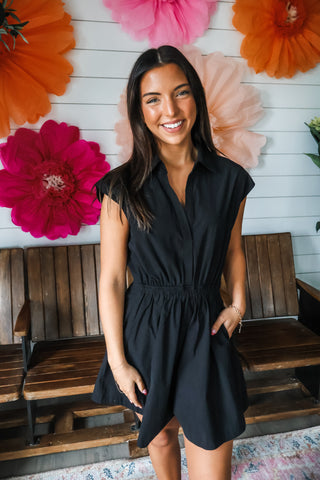 Miss Independent Pocket Dress • Black