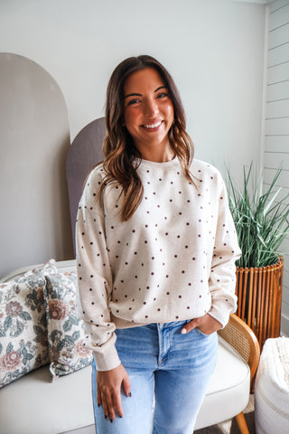 Parker Dotted Pullover • Oatmeal