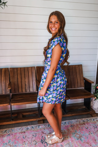 Spring Fever Pocket Dress • Blue Multi
