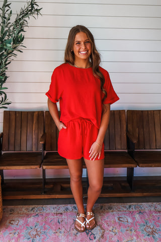 Made To Match Short Set • Red