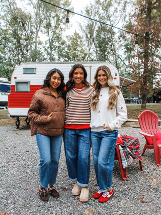 Fun & Festive Stripes • Red/Brown