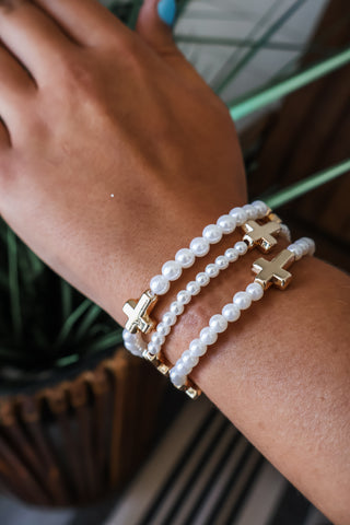 Forever Faithful Bracelet • Pearl