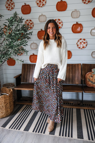 Harvest Moon Pleated Skirt • Navy
