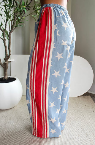 Stars & Stripes Wide Leg Pants