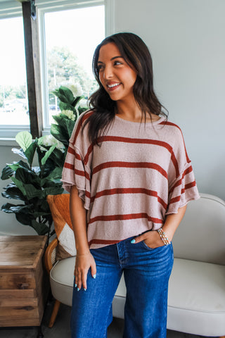 Get In Line • Mocha Stripe - FINAL SALE