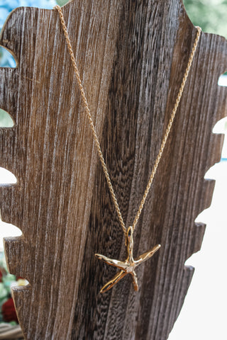Wish Upon A Starfish Necklace • Gold