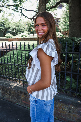 Beachside Brunch • Taupe Stripe