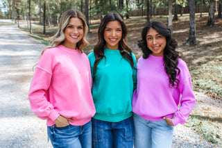 Blazing Bright Pullover • Orchid