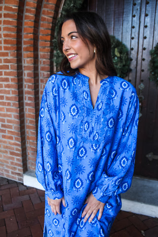 On Occasion Printed Maxi • Blue