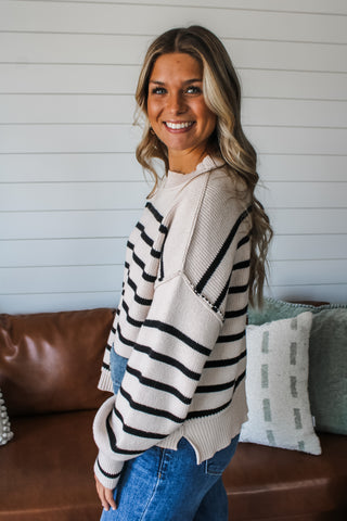 Modern Edge Denim Pocket Sweater - FINAL SALE