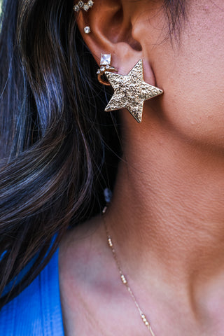 Born To Sparkle Star Earrings • Gold