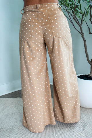 Delphi Polka Dot Pants • Camel