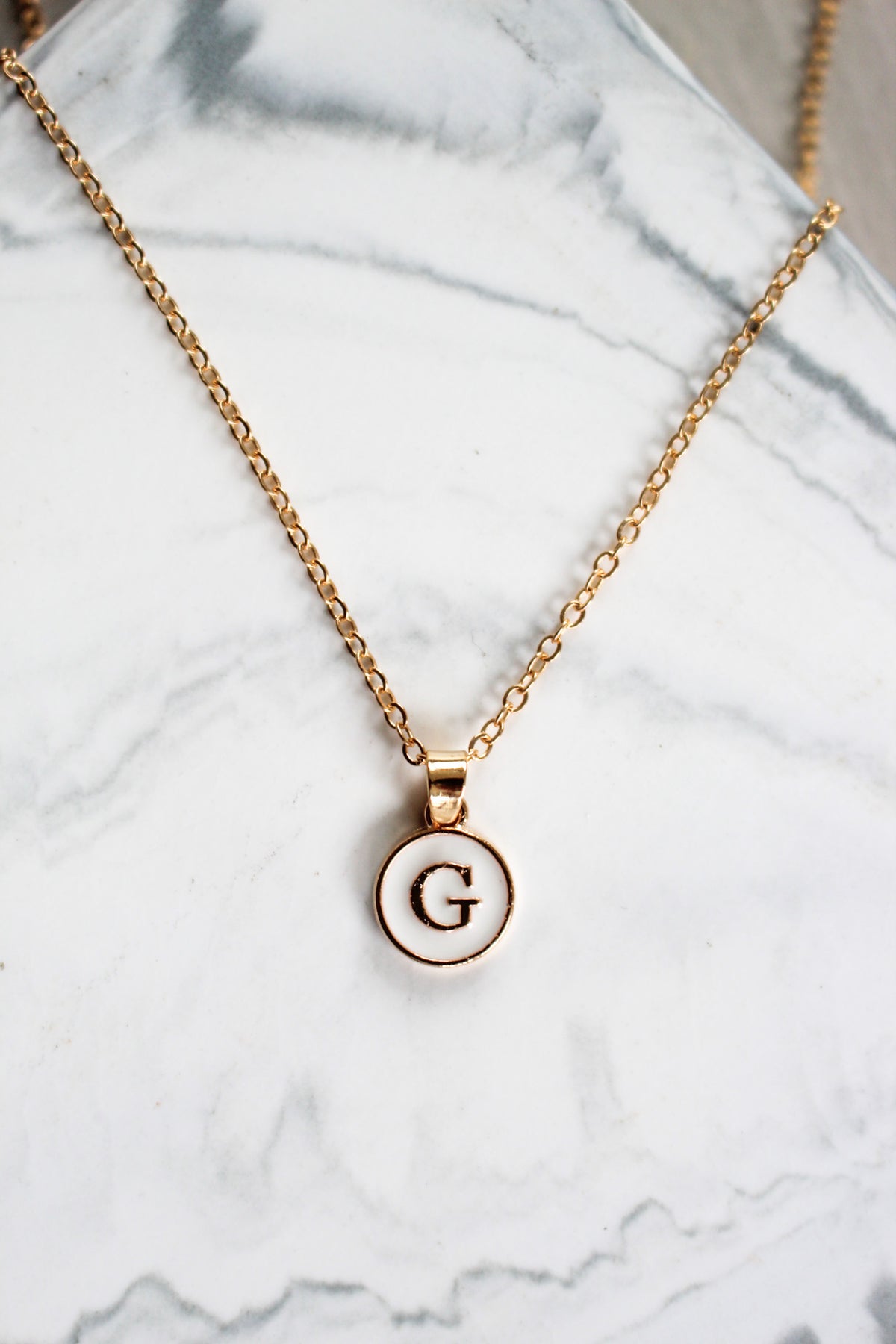 Forever Yours Initial Necklace • G