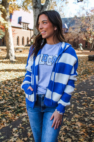 A Striped Statement • White/Blue