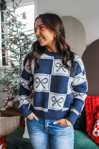 Wrapped With A Bow • Navy