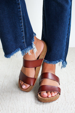 Everly Double Strap Sandal • Brown