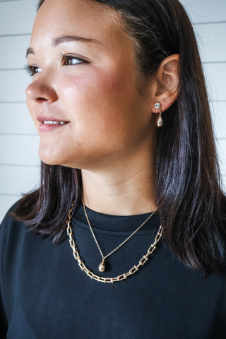 Elevated Elegance Drop Earrings • Gold