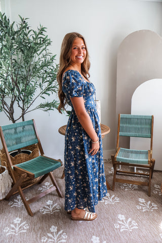 Darling Dreams Floral Midi • Navy
